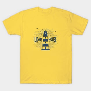 Nautical lettering:light house T-Shirt